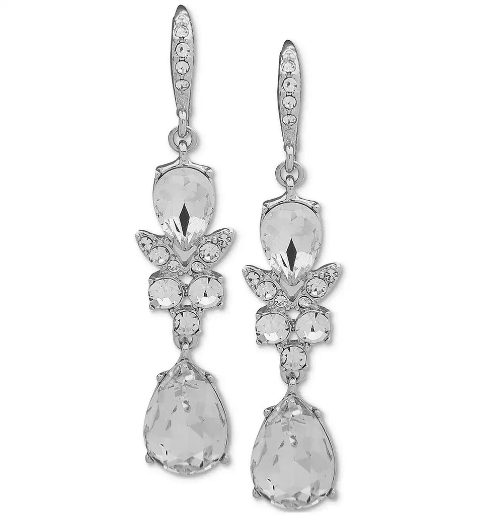 Givenchy Crystal Double Drop Earrings 1