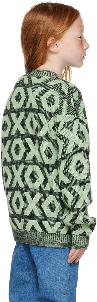 Acne Studios Kids Black & Green 'XO' Sweater 3