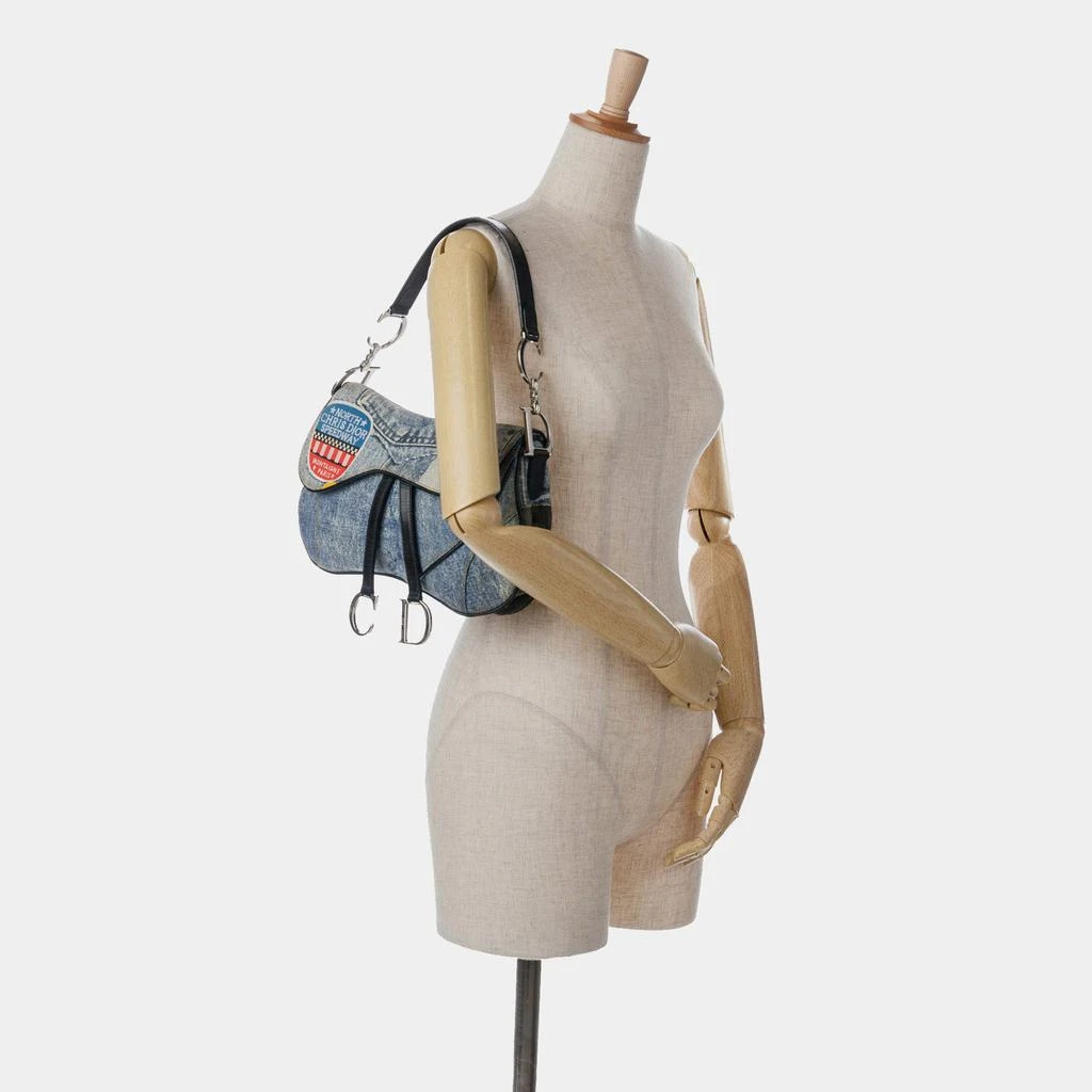 Dior Dior Denim Speedway Double Saddle Shoulder Bag 4