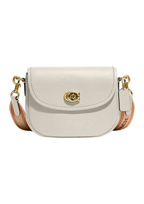 Coach Polished Pebble Leather Willow Saddle Bag 1