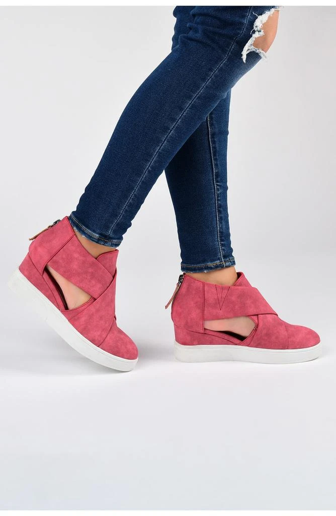 Journee Collection JOURNEE Seena Crossover Platform Wedge Pump 10