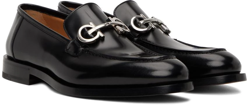 Salvatore Ferragamo Black Gancini Loafers 4