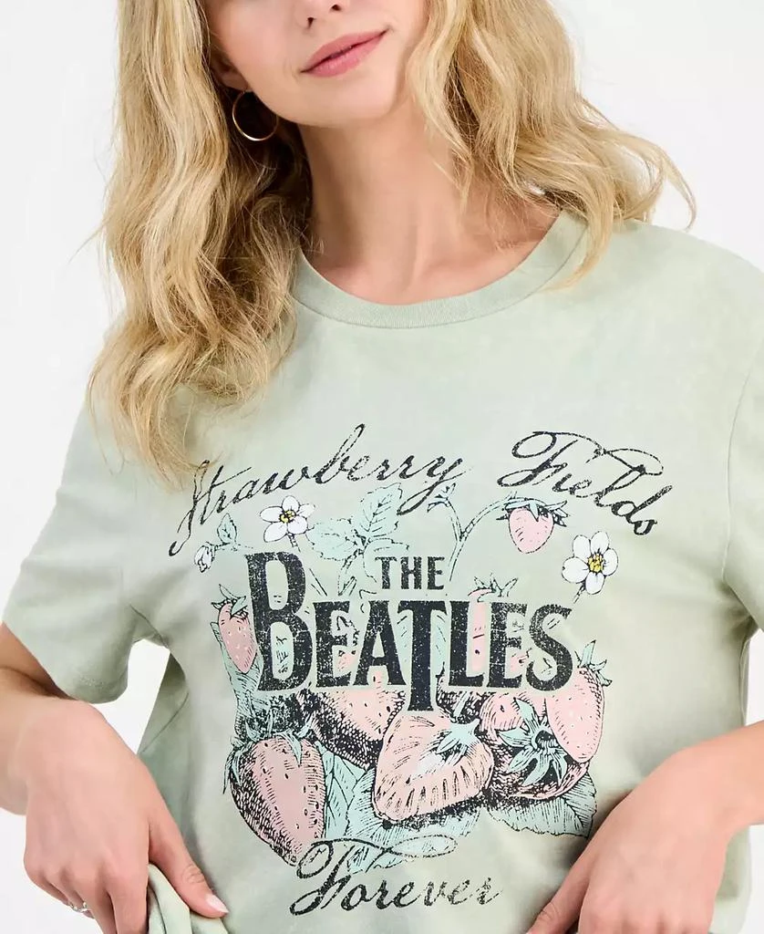 Love Tribe Juniors' The Beatles Strawberry Fields T-Shirt 3