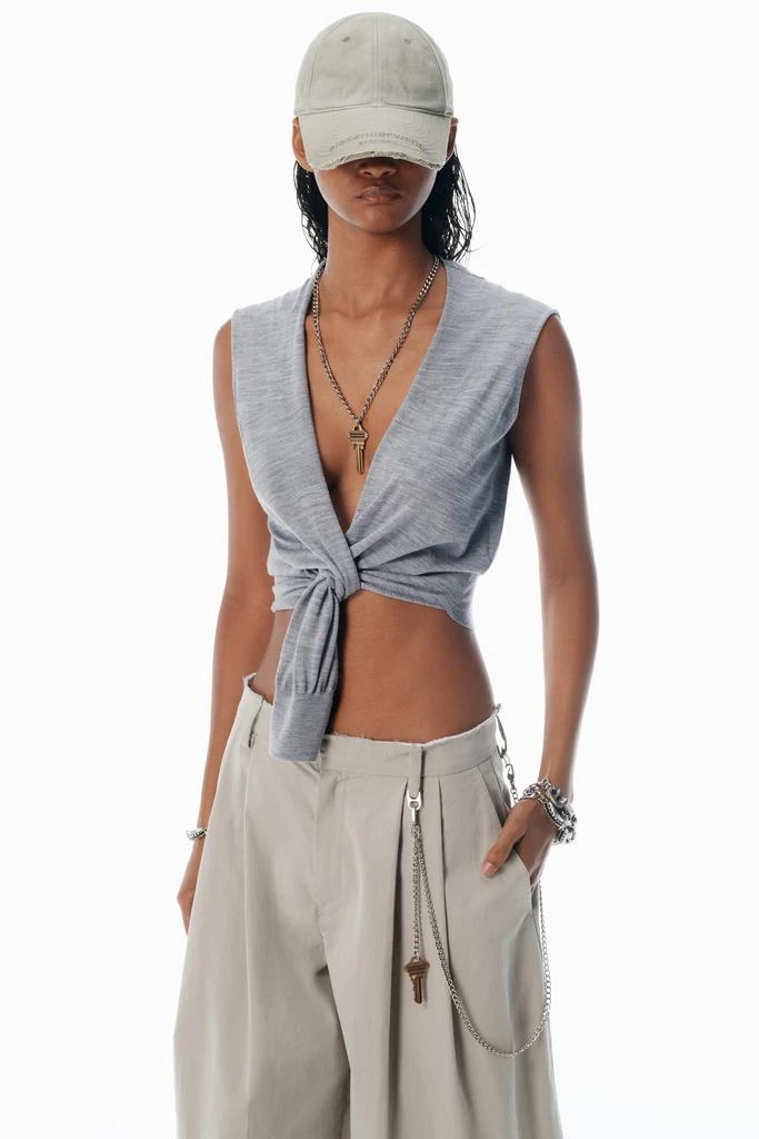 Alexander Wang Grey Cotton-Blend Balloon-Leg Pants 5