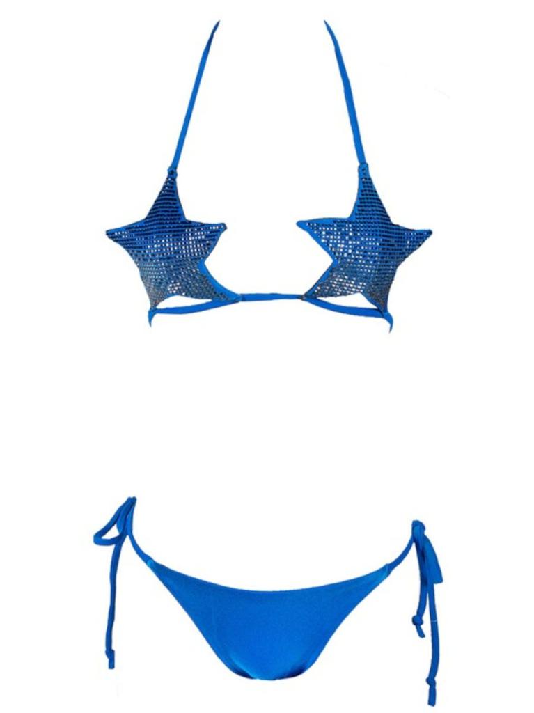 NA Blue Glamour Stars Bikini Set