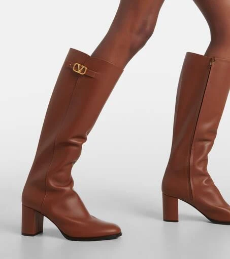Valentino Vlogo Signature leather knee-high boots 7