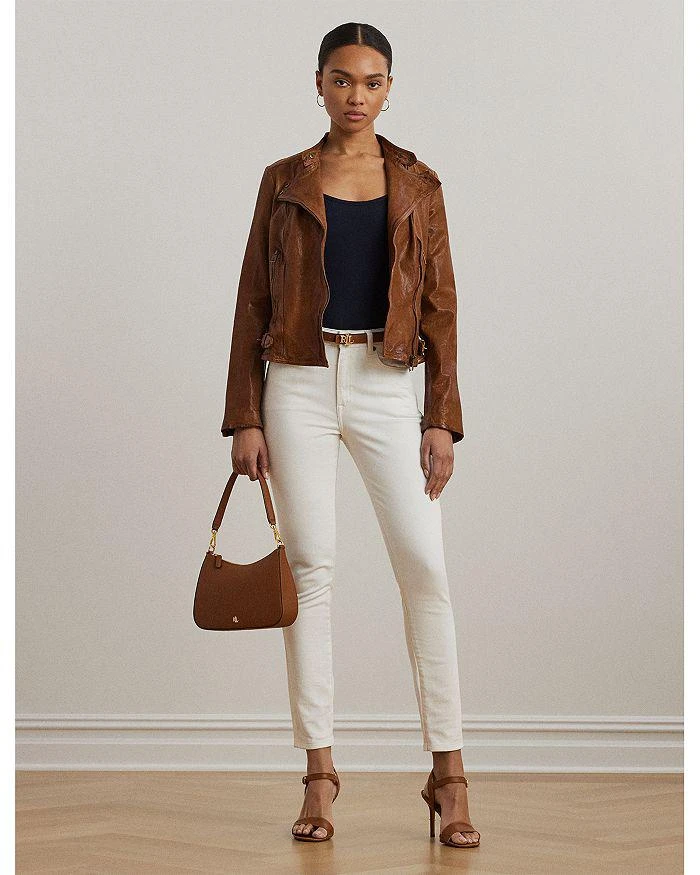 Ralph Lauren Burnished Leather Moto Jacket 2