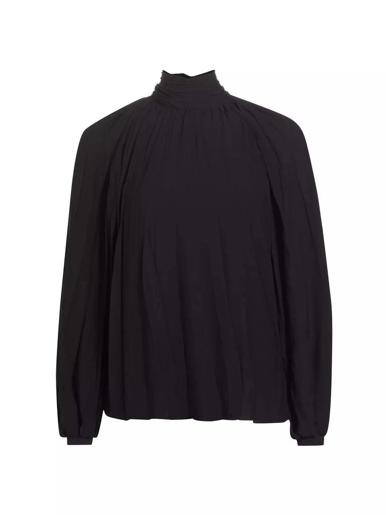 Chiara Boni Lingy Pleated Mock Turtleneck Top 1