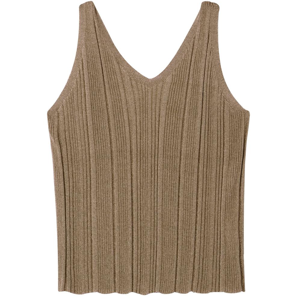 HOUSE OF DAGMAR Metallic knit top