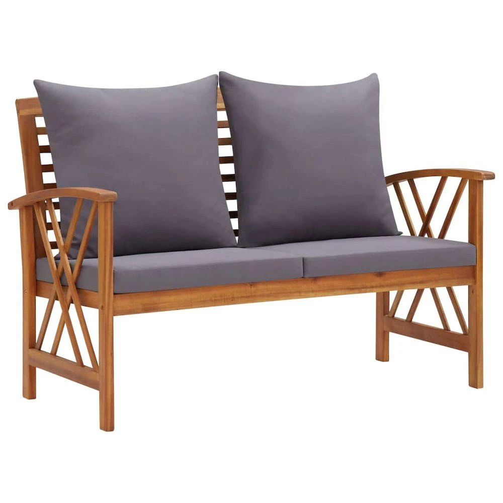 VidaXL 2 Piece Garden Lounge Set with Cushions Solid Acacia Wood, 310274 4