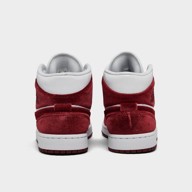 women's air jordan retro 1 mid se premium casual shoes