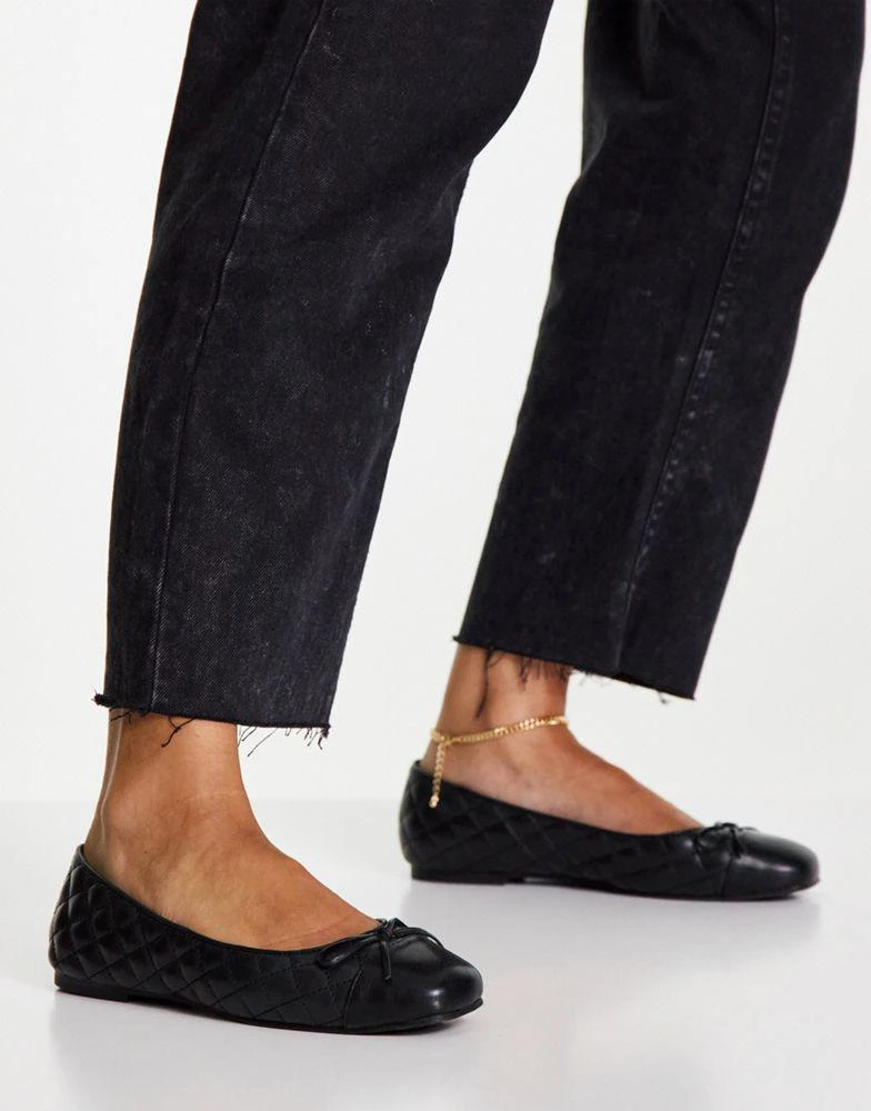 ALDO ALDO Braylynn ballet flats in black quilt 2