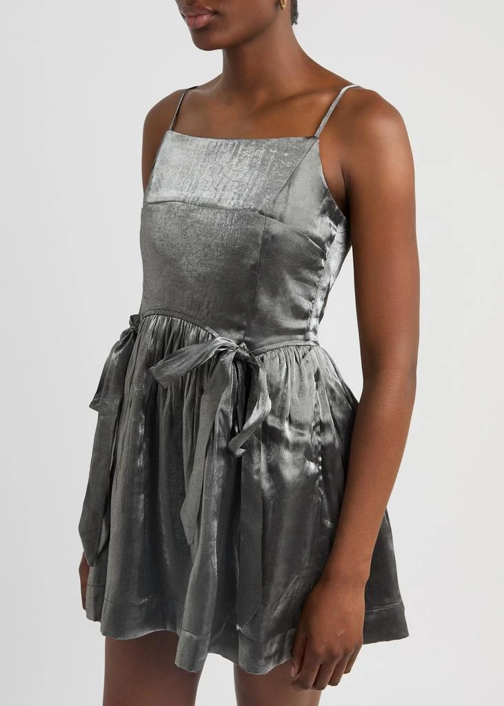 DAMSON MADDER Penelope metallic taffeta mini dress 2