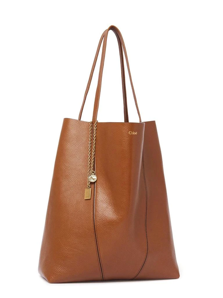 Chloé Chloé Spin Logo Detailed Medium Tote Bag 3