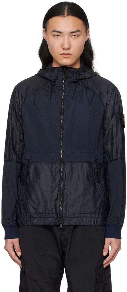 Stone Island Navy Paneled Jacket 1