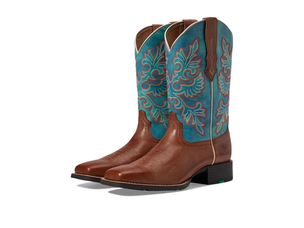 Ariat Round Up Wide Square Toe StretchFit Western Boot 1