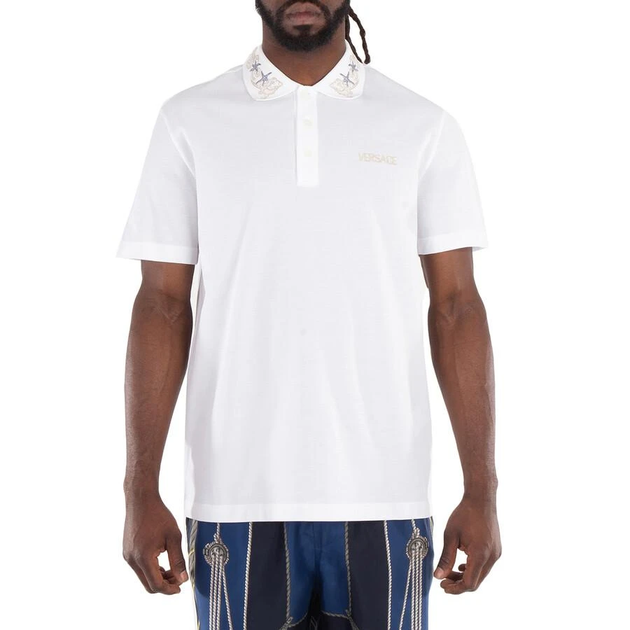Greca-Collar Polo Shirt