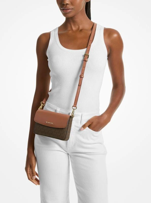 Michael Kors Jet Set 2-in-1 Pebbled Leather and Logo Tote Bag 4