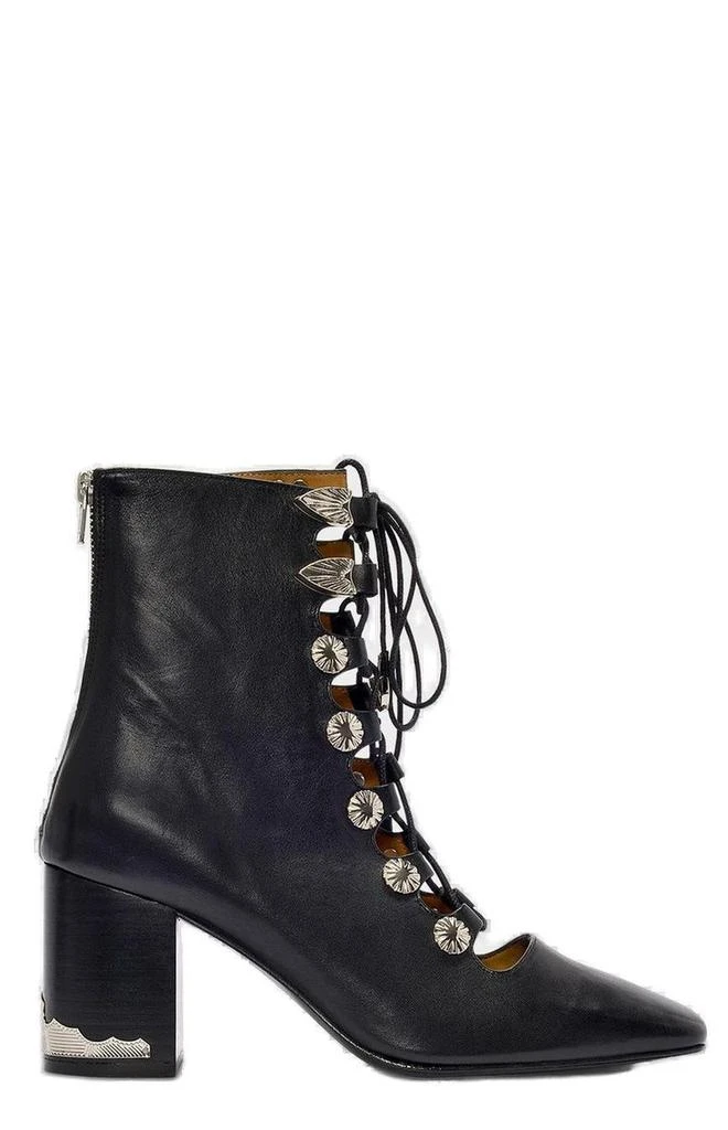 Toga Pulla Toga Pulla Pointed Toe Laced Ankle Boots 1