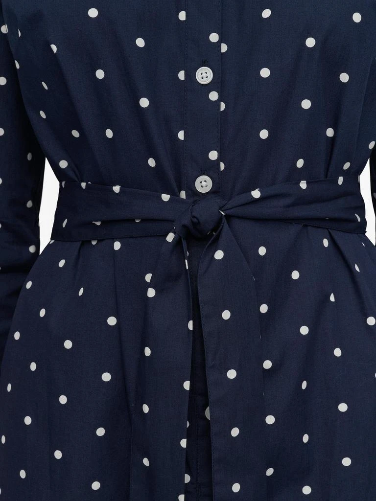 DKNY Polka Dot Roll-Tab Mini Shirtdress 4