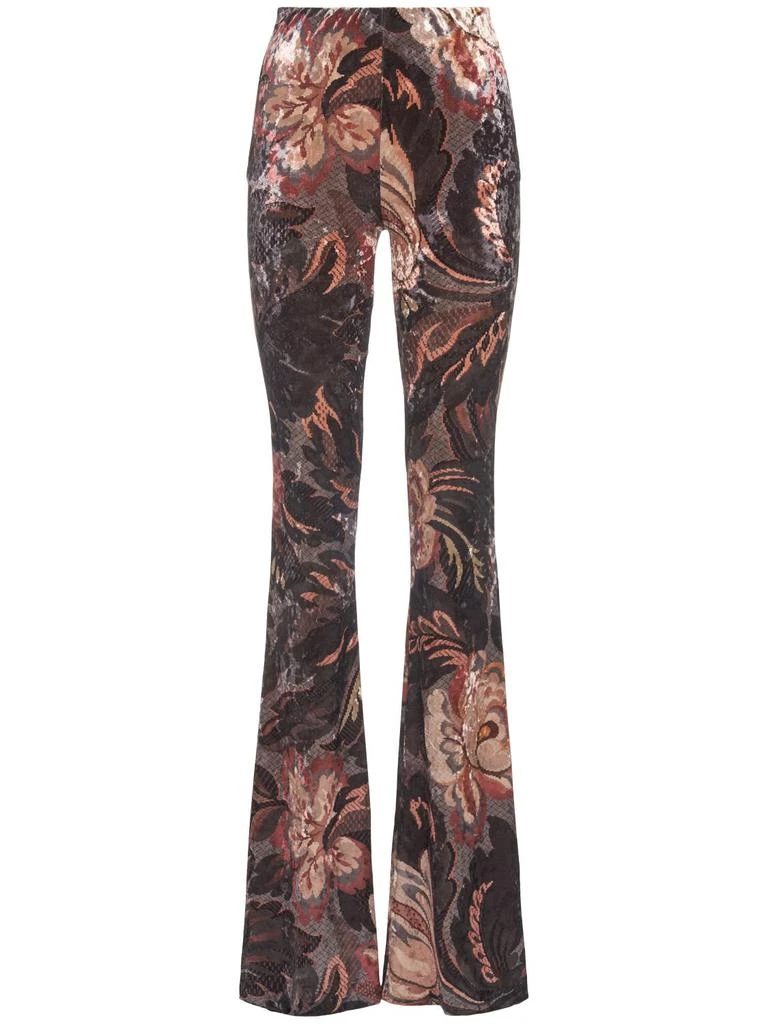 ETRO Printed Flared Jersey Pants 1