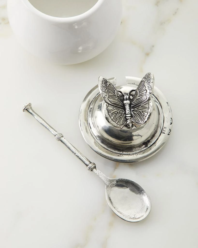 Neiman Marcus Ceramic Pewter Honey Holder 3