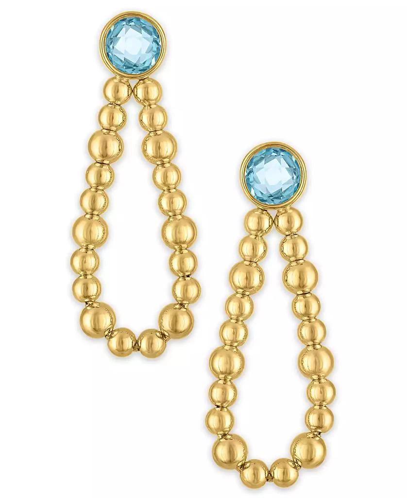 Macy
s Amethyst (4 ct. t.w.) Beaded Loop Drop Earrings in 14k Gold Over Sterling Silver (Also Available in Sky Blue Topaz) 2