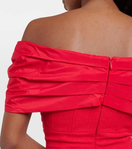 REBECCA VALLANCE Chiara off-shoulder crêpe midi dress 6