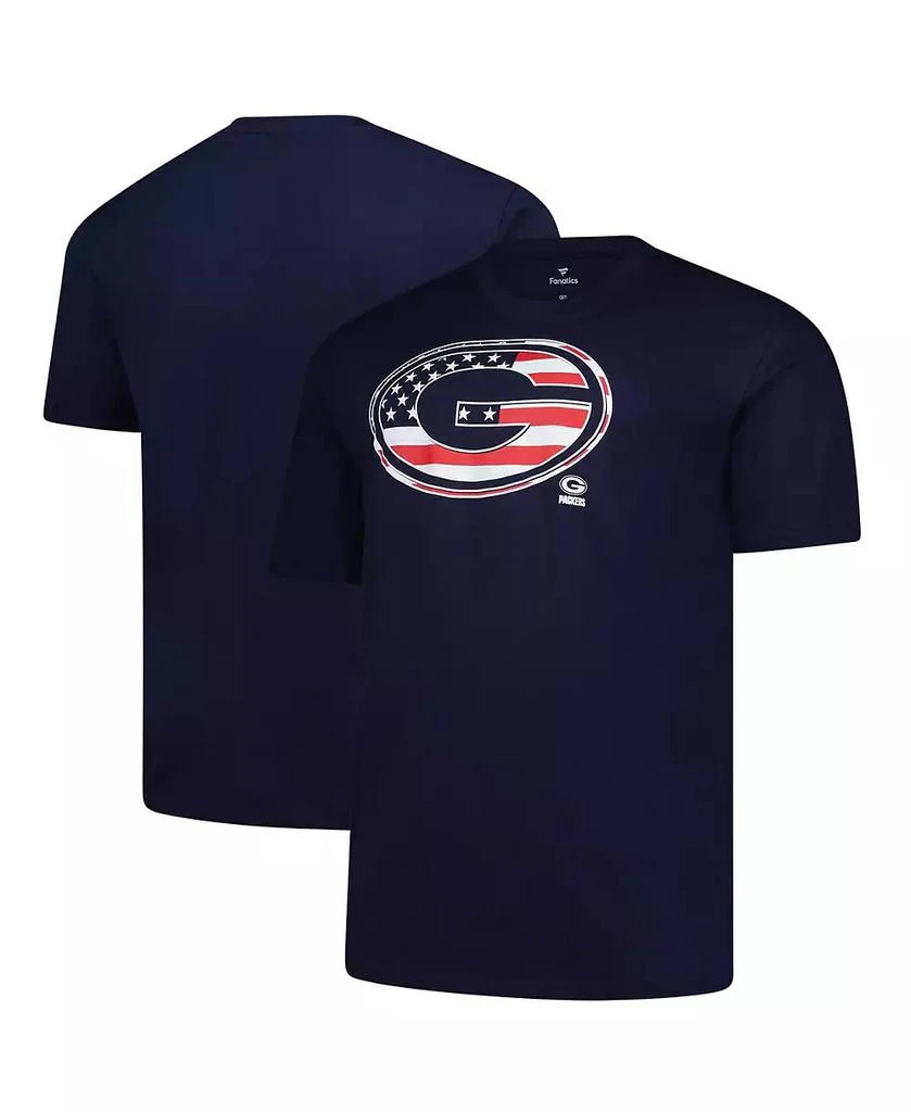 Fanatics Men's Navy Green Bay Packers Big Tall Americana T-Shirt 1