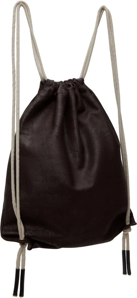Rick Owens Brown Hollywood Drawstring Backpack 3