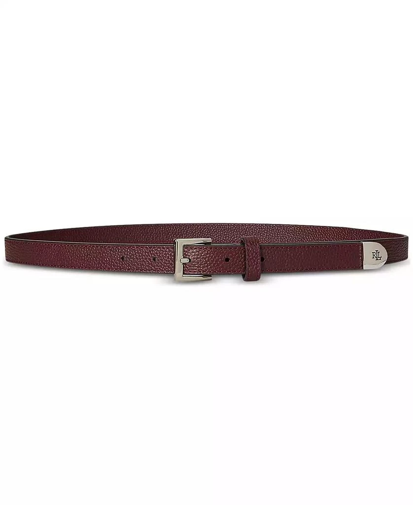 Ralph Lauren Pebbled Leather Skinny Belt 1