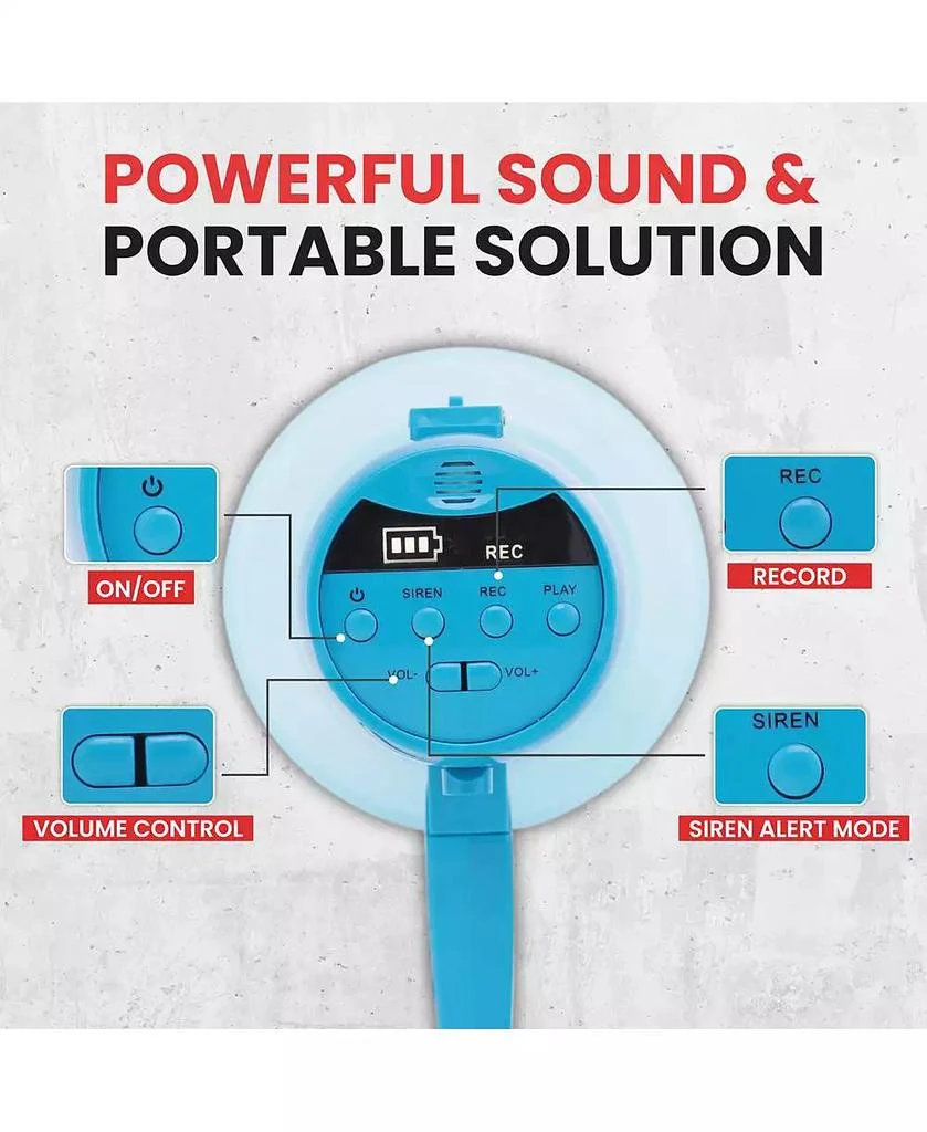 Pyle Megaphone with Siren, 30 Watt Power, Waterproof, Portable 
Lightweight, Includes Handheld Microphone 5
