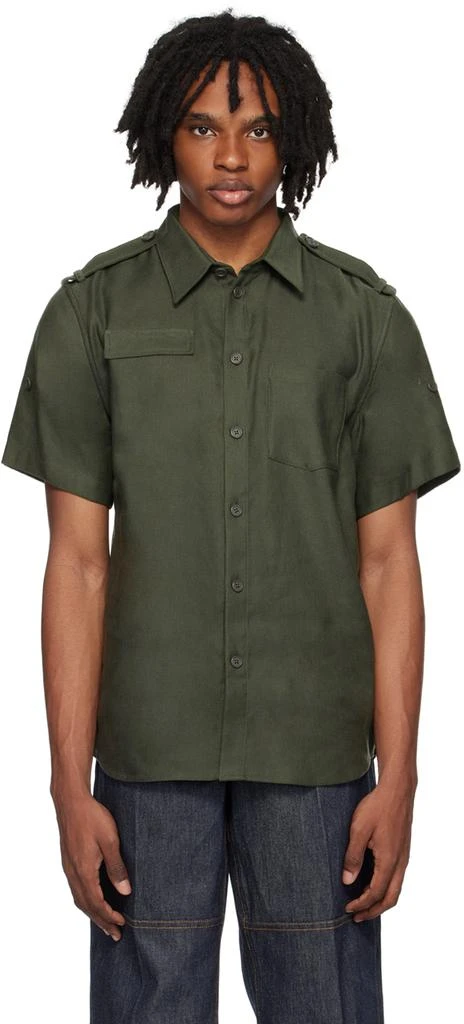 Helmut Lang Gray Epaulet Shirt 1