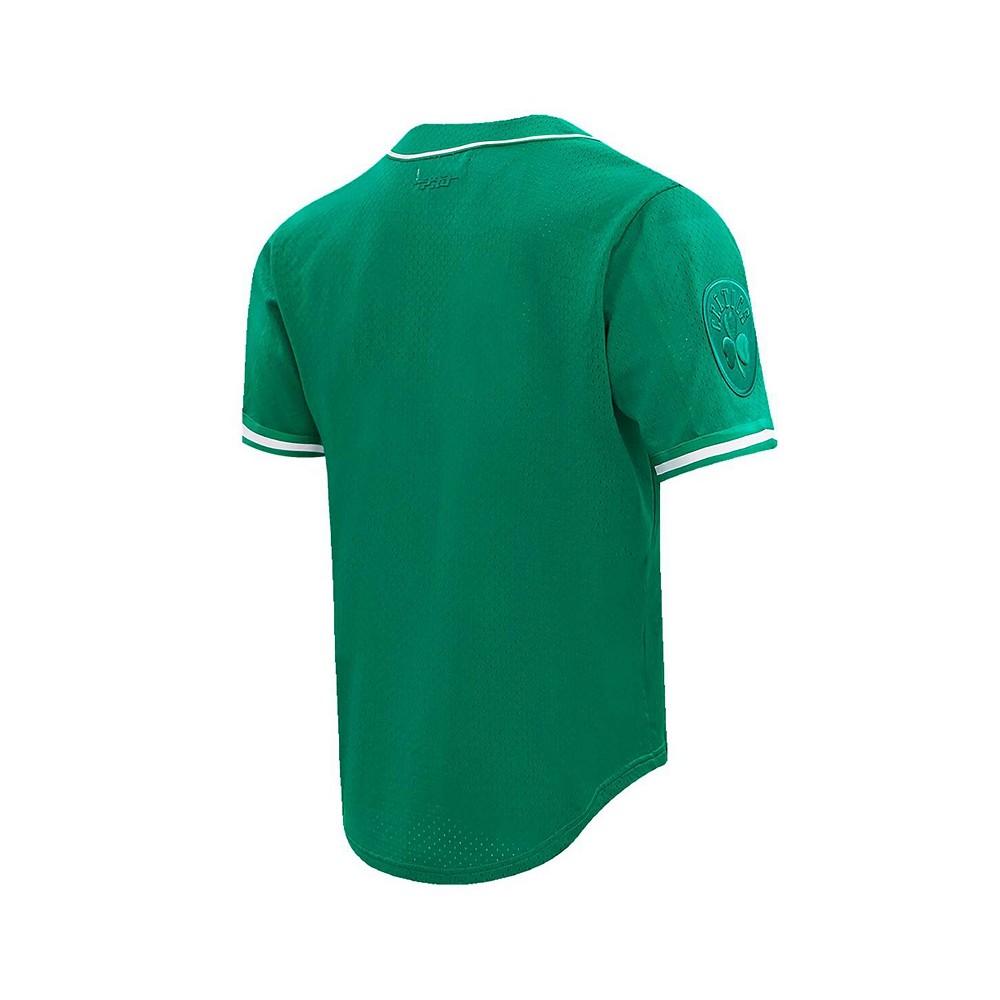 Pro Standard Men's Jayson Tatum Kelly Green Boston Celtics Triple Tonal Mesh Button-Up Top