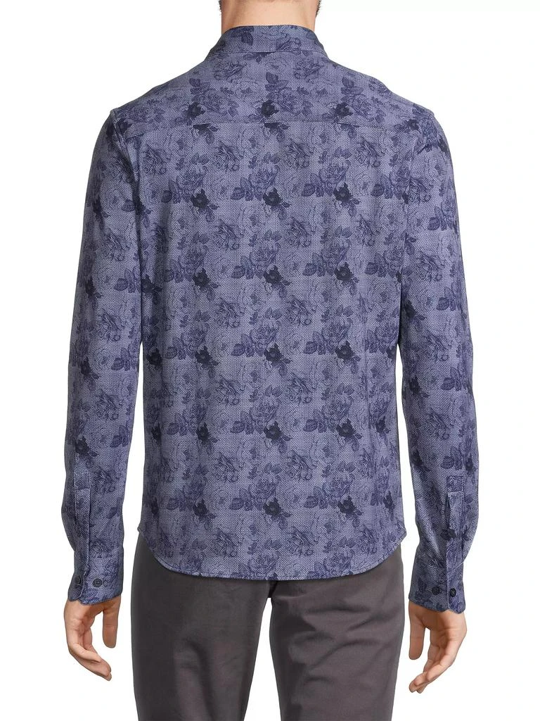 Robert Barakett Calsing Slim-Fit Floral Knit Sportshirt 5