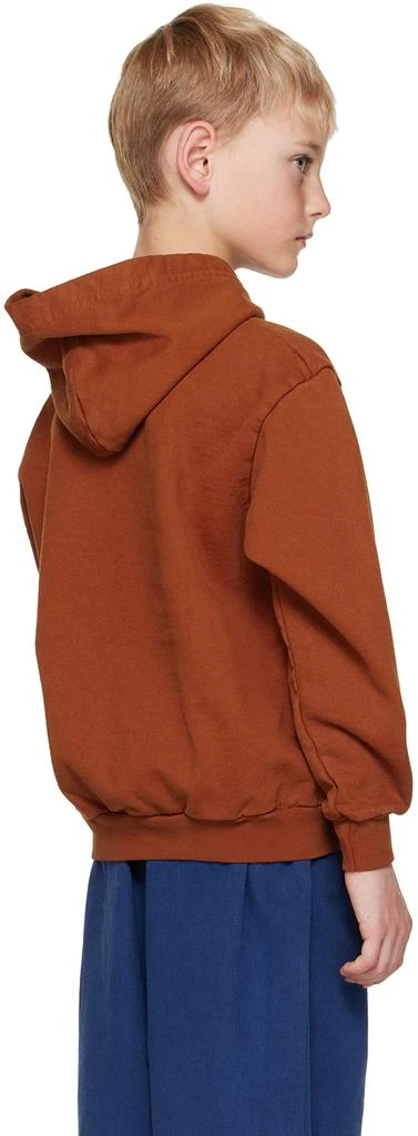 Online Ceramics Kids Brown Graphic Hoodie 3