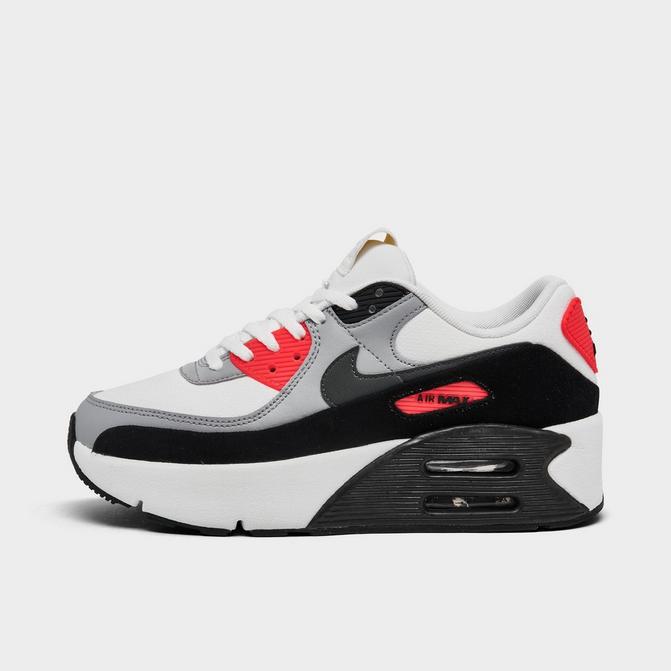 Nike air max 90 white/black/grey women's casual shoe hotsell