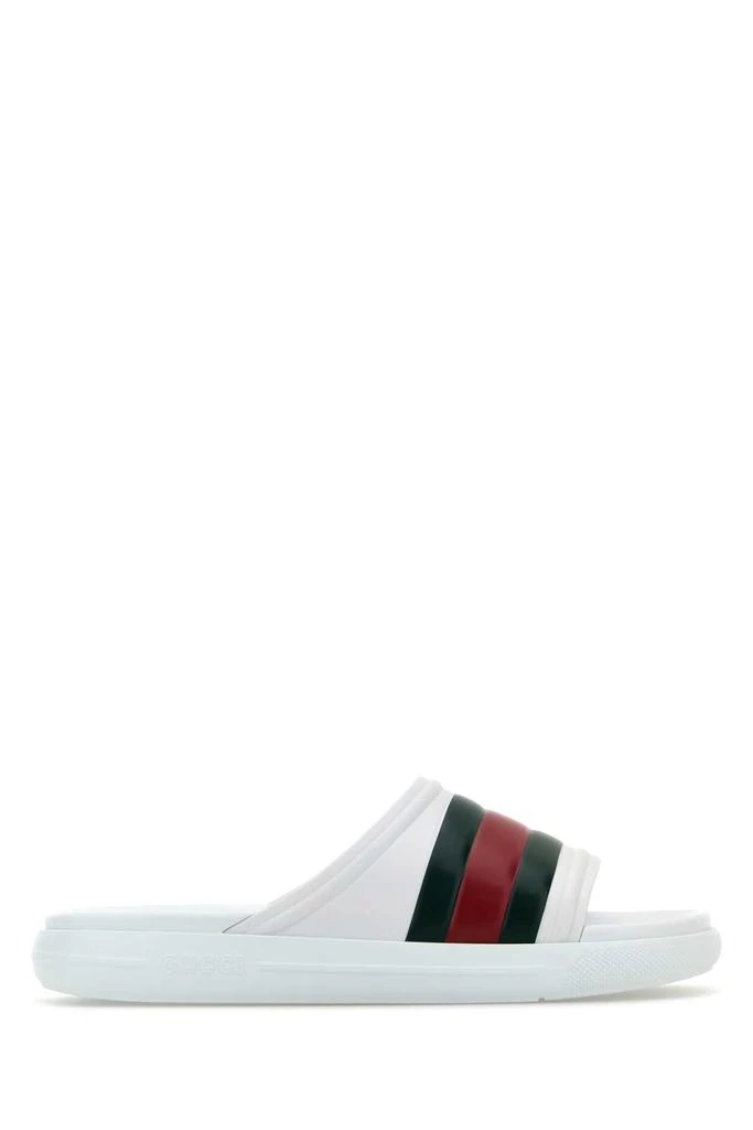 Gucci White Rubber Slippers 1