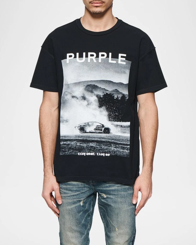 PURPLE Men's Graphic Inside Out T-Shirt 3