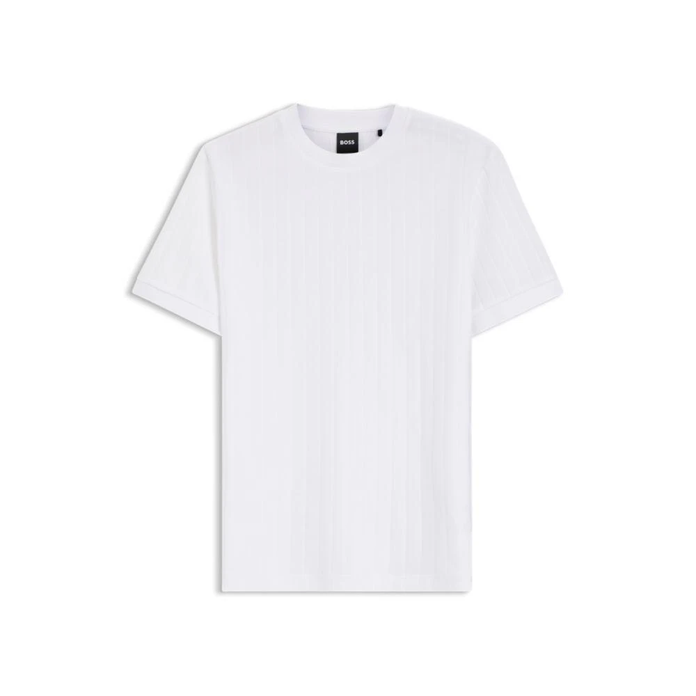 Hugo Boss Vertical-stripe T-shirt in mercerised cotton