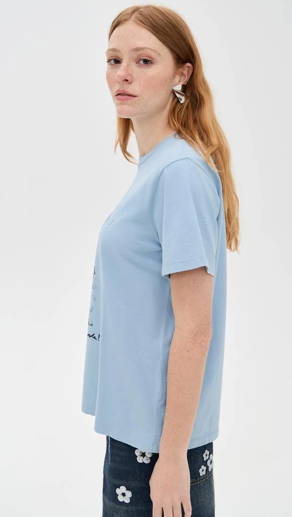 Ganni Future Basic Jersey Bunny Relaxed T-Shirt 3