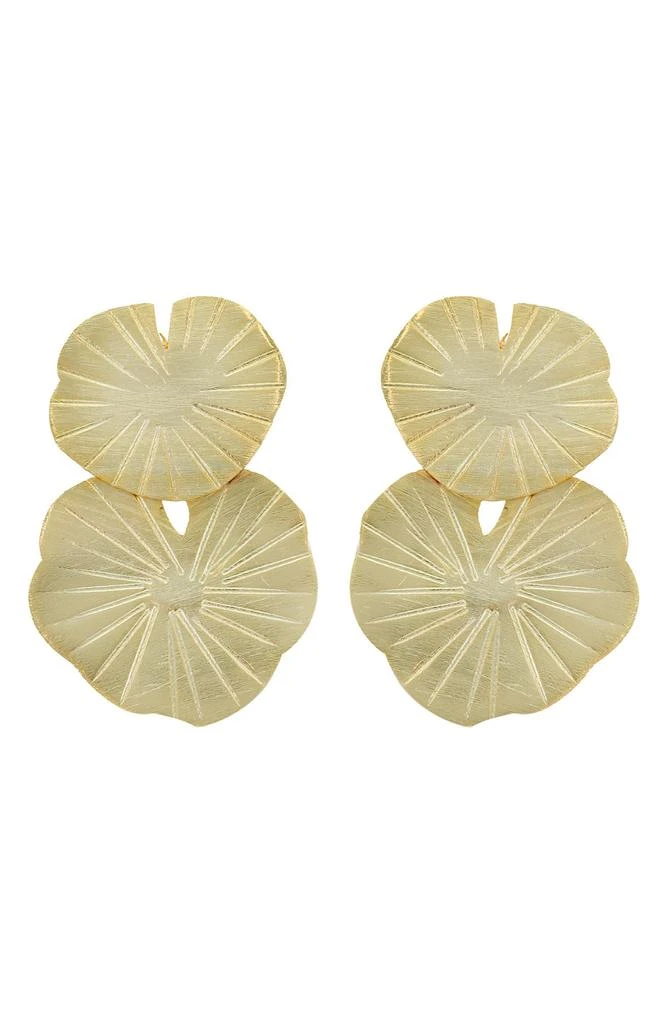 Panacea Water Lily Drop Earrings 1