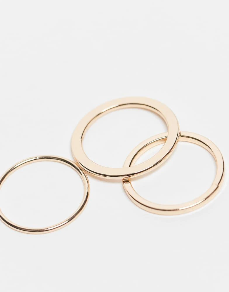 Weekday Weekday rings 3-pack in gold 3