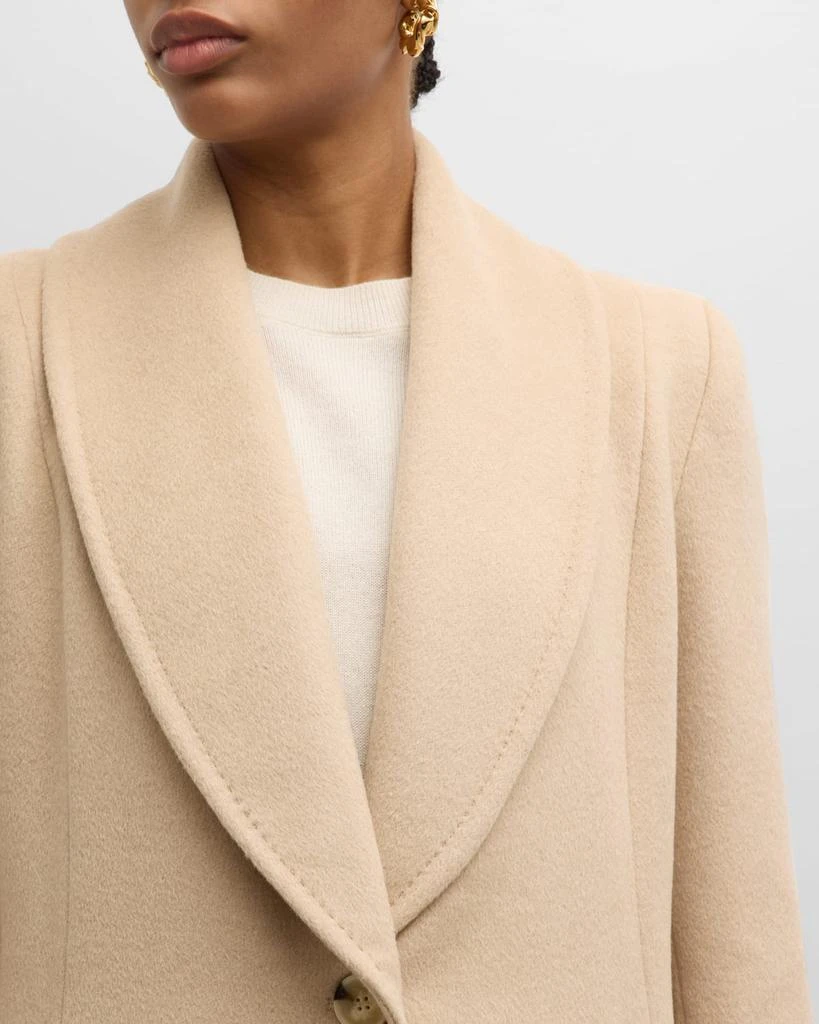 Sofia Cashmere Shawl-Collar Camel Hair Princess Coat 5