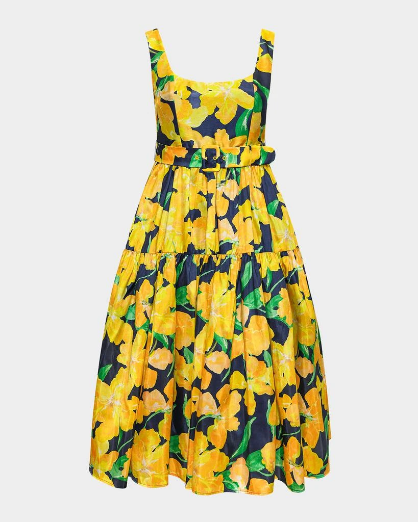 Hutch Alice Belted Floral-Print Midi Dress - Dresses & Skirts - Free  Shipping - BeyondStyle