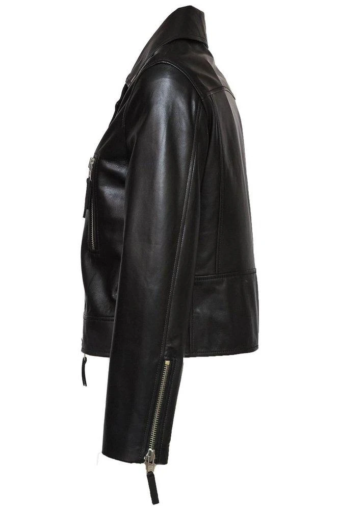 Sword Sword Zip Leather Biker Jacket