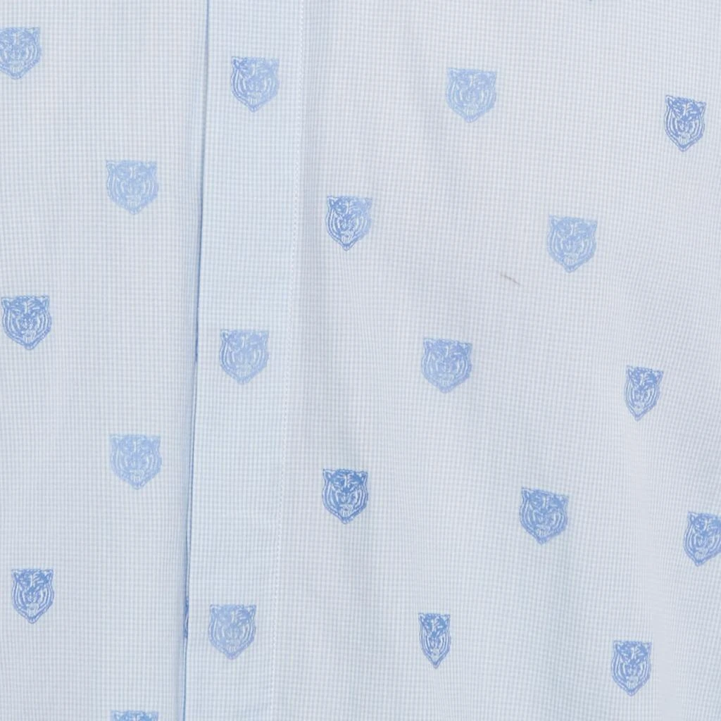 Gucci Gucci Blue Checks Cotton Tiger Head Embroidered Cambridge Shirt XL 3