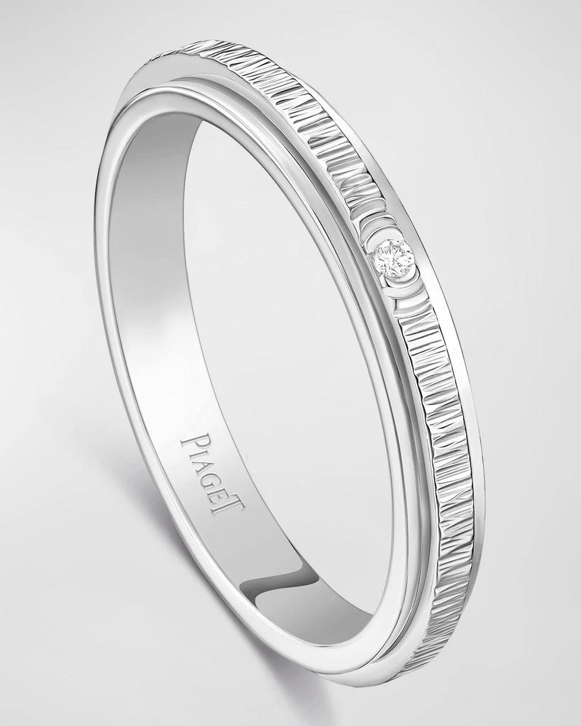 PIAGET 18K White Gold Possession Ring with Diamonds, Size 53