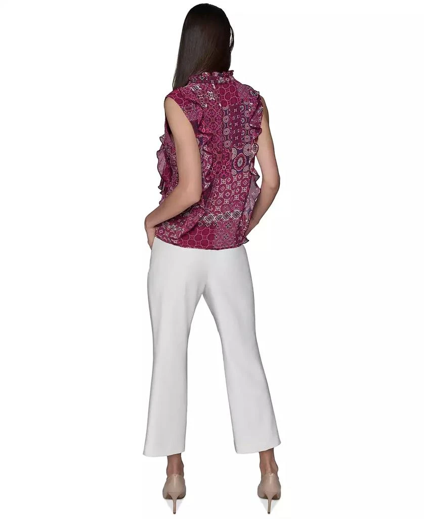 Karl Lagerfeld Paris Women's Printed Ruffled Blouse 2