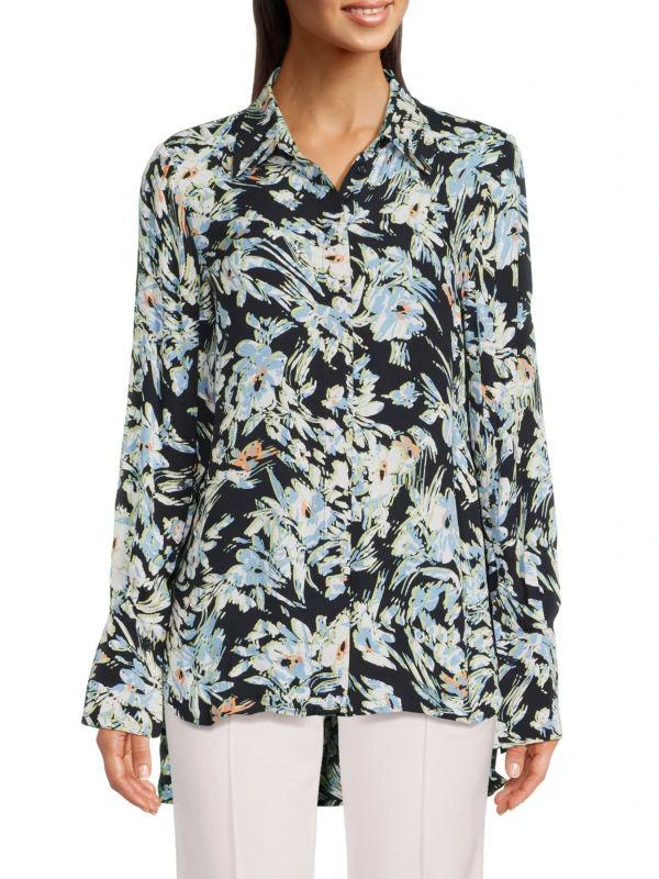 REISS Floral Button Down Shirt 1